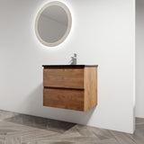Wall Mounted Bathroom Vanity With Sink, 2 Soft Close Drawers