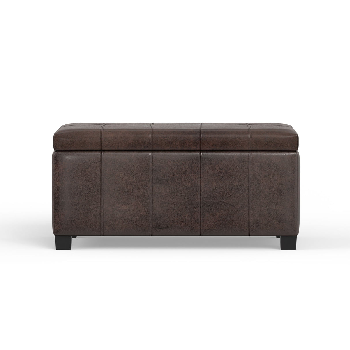 Dover - Storage Ottoman Bench - Distressed Brown