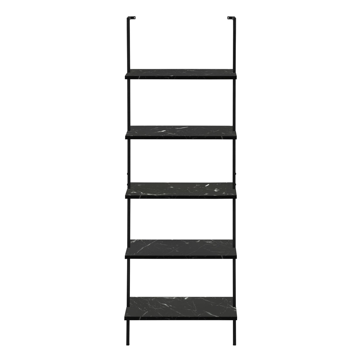 Bookshelf, Bookcase, Etagere, Ladder, 5 Tier, For Office, Marble Look Contemporary & Modern - Etageres - Alpine Outlets