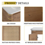Freestanding Bathroom Vanity With Sink And 2 Soft Close Doors