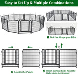 Heavy Duty Dog Playpen Outdoor 16 Piece Panels - Snow Leopard