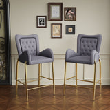 Fabric Counter Height Bar Stools (Set of 2)