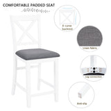 5 Piece Counter Height Dining Table Set With 4 Chairs