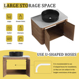 Wall Mounted Bathroom Vanity & Art Sink & 1 Soft Close Door