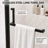 Semi-Frameless Pivot Shower Door With Adjustable Width, Reversible Installation