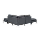 Upholstered Modular Sectional With Tall Legs, Medium Firm Seat
