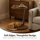 C - Shaped End Table With Sturdy Base