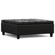 Harrison - Large Square Coffee Table Storage Ottoman - Black - Storage Ottomans - Alpine Outlets