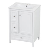 Modern Bathroom Vanity With Storage, Adjustable Shelf