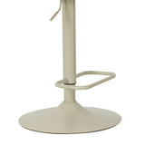 Leland - Adjustable Swivel Curved Back Wood Bar Stool With Faux Leather Seat