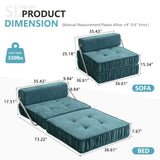 Folding Sofa With Removable Back Cushion, Convertible Futon Sleeper Chair