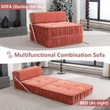 Folding Sofa With Removable Back Cushion, Convertible Futon Sleeper Chair