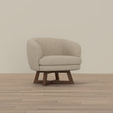 Swivel Accent Chair With Sculptural Base