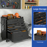 Rolling Tool Cabinet Heavy Duty Garage Storage With Lockable Doors