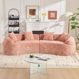 Curved Compressed Sofa, Nordic-Style Design For Living Room
