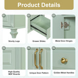 Modern Bathroom Vanity With Sink, 3 Drawers & 2 Doors