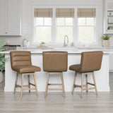 Elias - Swivel Rubberwood Barstool