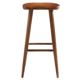 Backless Solid Mango Wood Saddle Seat Bar Stools Set of 2 - Stools available at Alpine Outlets in Denver