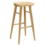 Backless Solid Mango Wood Saddle Seat Bar Stools Set of 2 - Stools available at Alpine Outlets in Denver