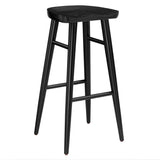 Backless Solid Mango Wood Saddle Seat Bar Stools Set of 2 - Stools available at Alpine Outlets in Denver