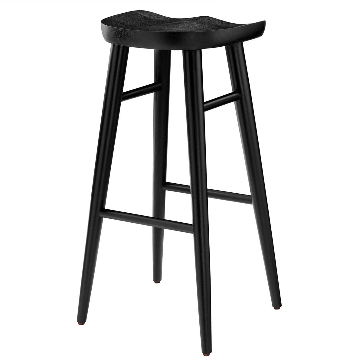 Backless Solid Mango Wood Saddle Seat Bar Stools Set of 2 - Stools available at Alpine Outlets in Denver