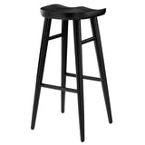 Backless Solid Mango Wood Saddle Seat Bar Stools Set of 2 - Stools available at Alpine Outlets in Denver