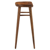 Backless Solid Mango Wood Saddle Seat Bar Stools Set of 2 - Stools available at Alpine Outlets in Denver