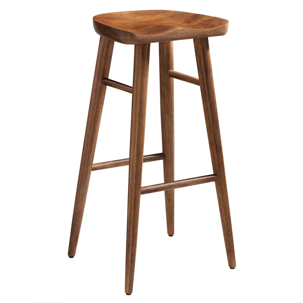 Backless Solid Mango Wood Saddle Seat Bar Stools Set of 2 - Stools available at Alpine Outlets in Denver