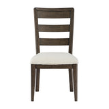 Upholstered Dining Chair With Ladder Back Design (Set of 2)