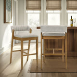 Landyn - 30" Amber Glow Bar Height Rubberwood Barstool