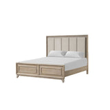 3 Piece Bedroom Set With Padded Headboard, 2 Nightstands