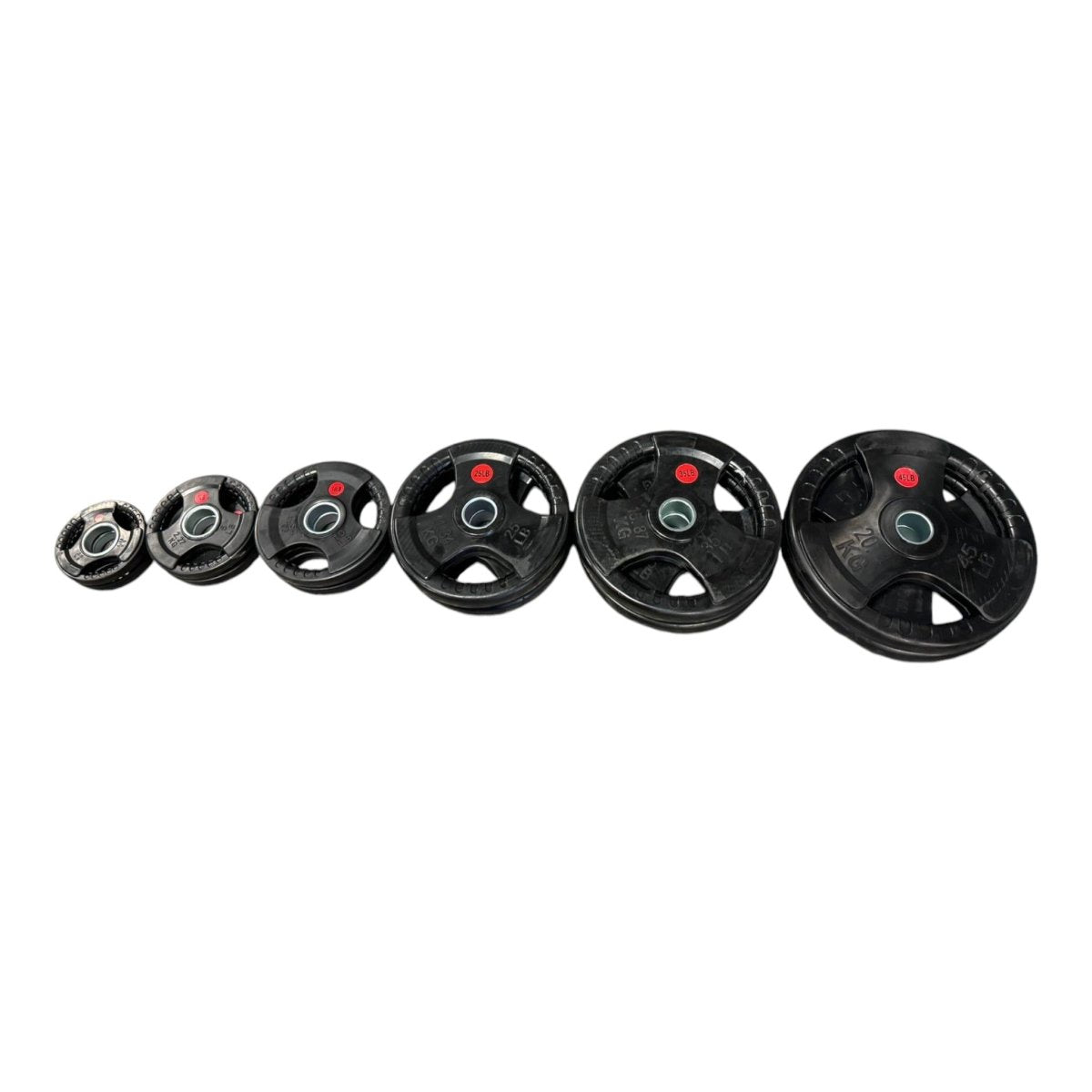 BalanceFrom rubber coated 245lb Olympic 2 - Inch Plate set - available at Alpine Outlets in Denver