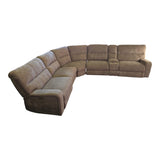 Barcalounger Amara Fabric Power Reclining Sectional with Power Headrests - Used Like New - (ID U2468) - available at Alpine Outlets in Denver