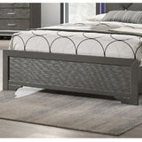Tufted Headboard Bed With LED Lighting