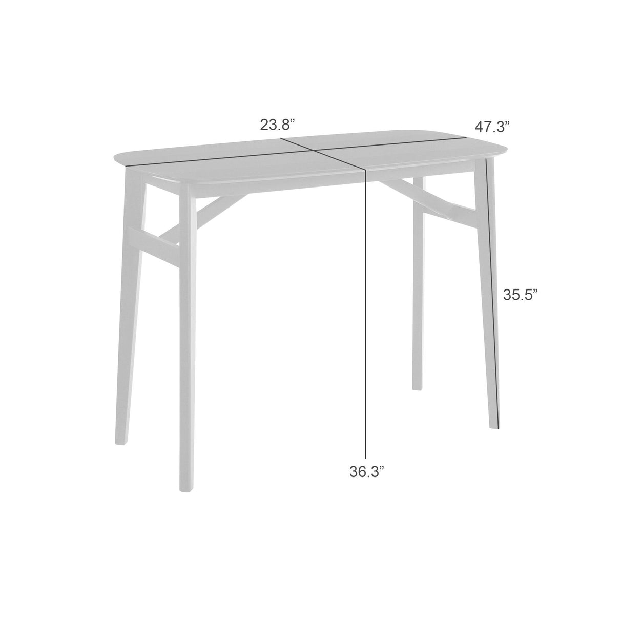 Braylen - 47.25" Wood Top Pub Table - Night Wenge