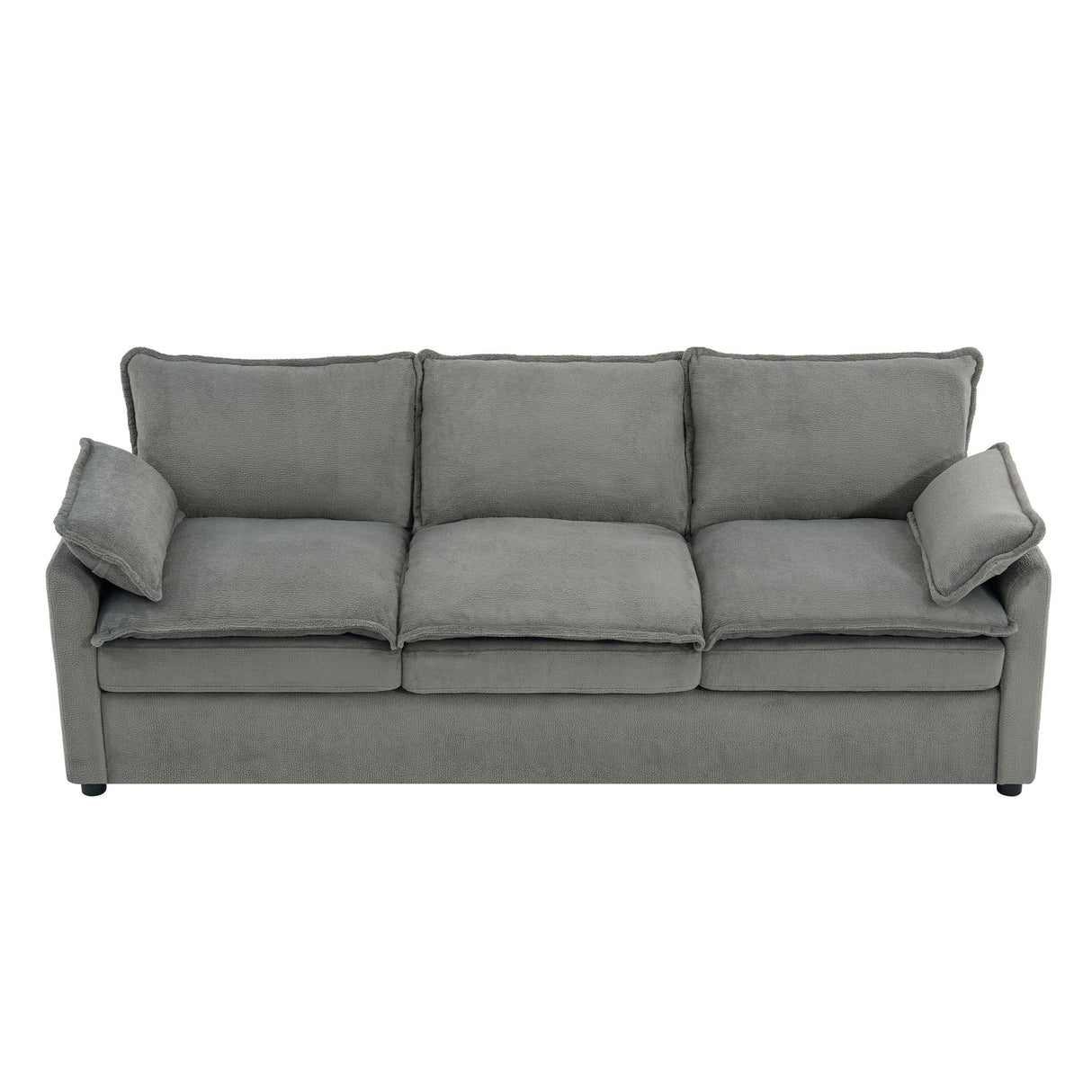 Modern 3 Seater Sofa With Side Storage Pockets For Living Room