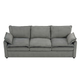 Modern 3 Seater Sofa With Side Storage Pockets For Living Room