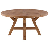 Ella - Round Dining Table - Light Brown