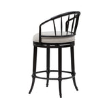 Luther - Commercial Grade Steel Frame Fabric Upholstered Swivel Counter Height Barstool
