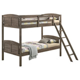 Shasta - Twin Over Twin Bunk Bed With 2 Twin Mattresses - Brown