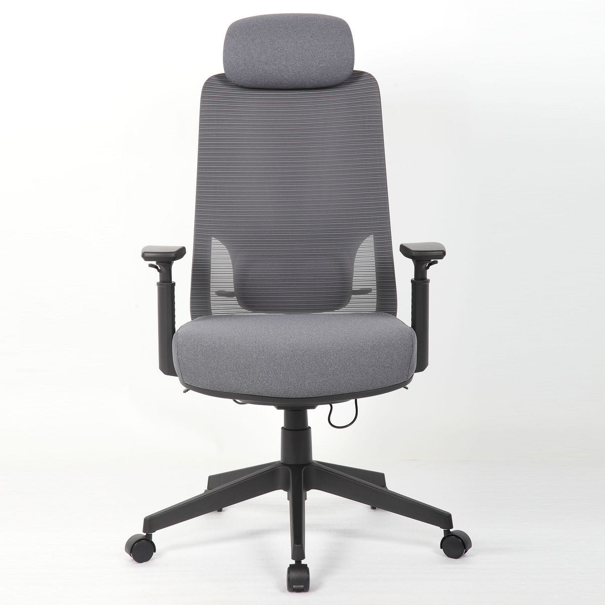 High Back Breathable Ergonomic Office Chair With Adjustable Headrest & 5D Armrest, Height Adjustable Swivel - Antique Gray