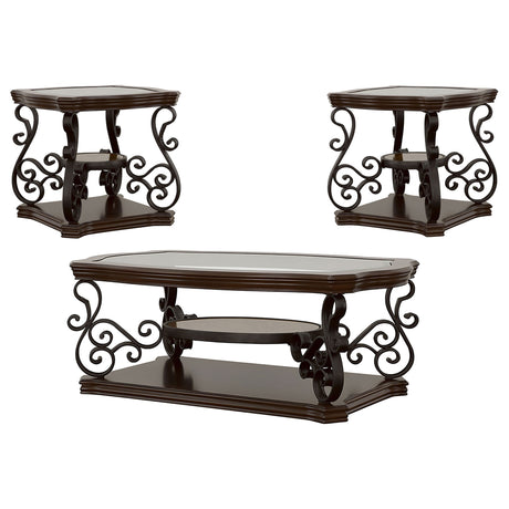 Arrize - Coffee And End Table Set With Scroll Legs