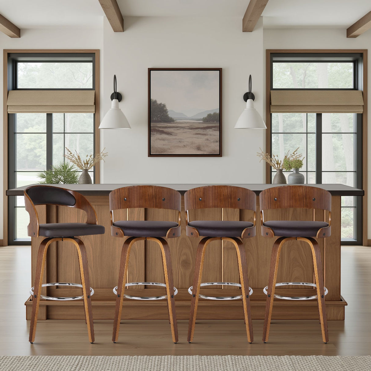 Shelly - 30" Bar Height Swivel Bar Stool