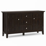 Sideboard Buffet Storage Cabinet with Drawers in Wood 54x30in Dark Brown
