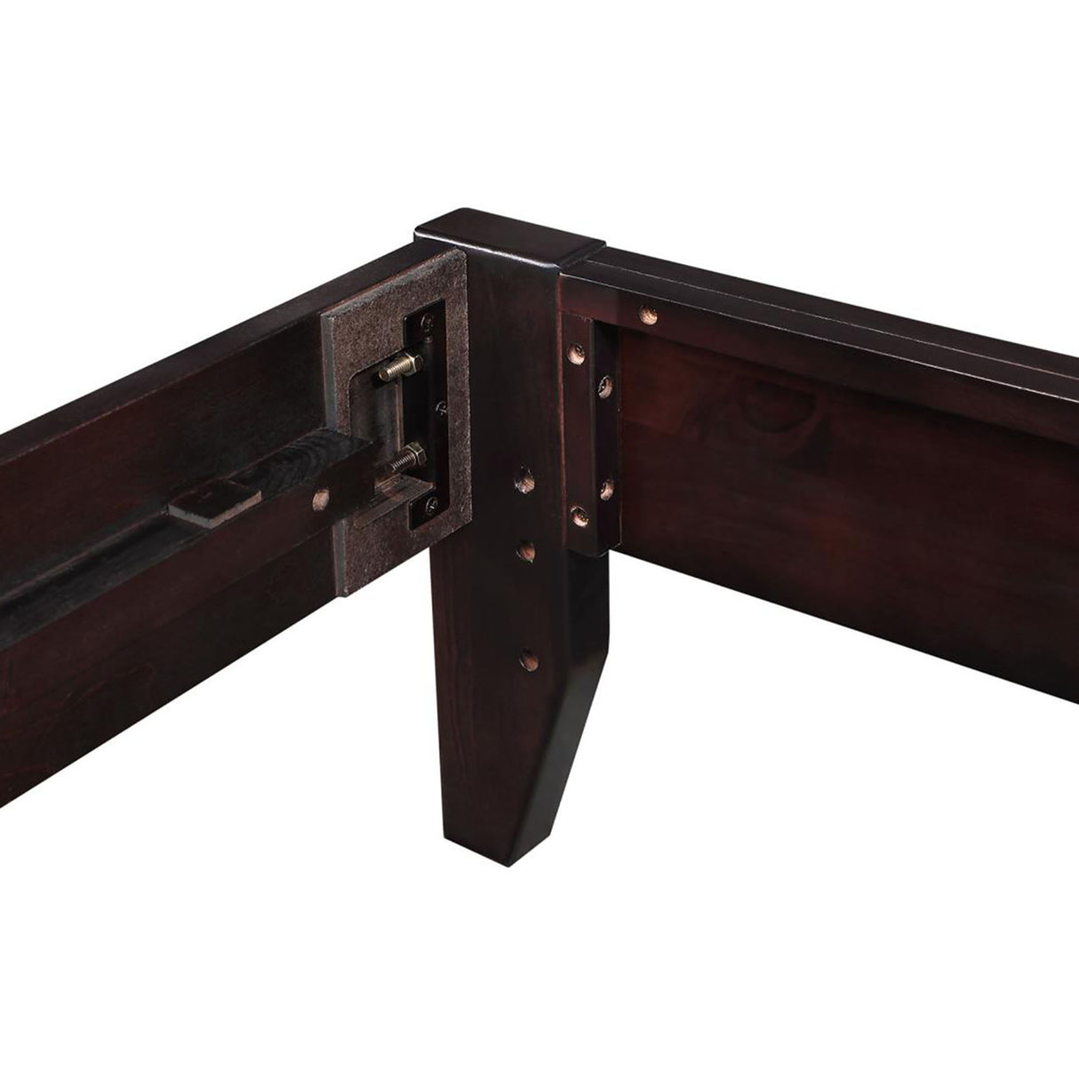 Queen Platform Bed With Tapered Legs - Brown