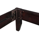 Queen Platform Bed With Tapered Legs - Brown