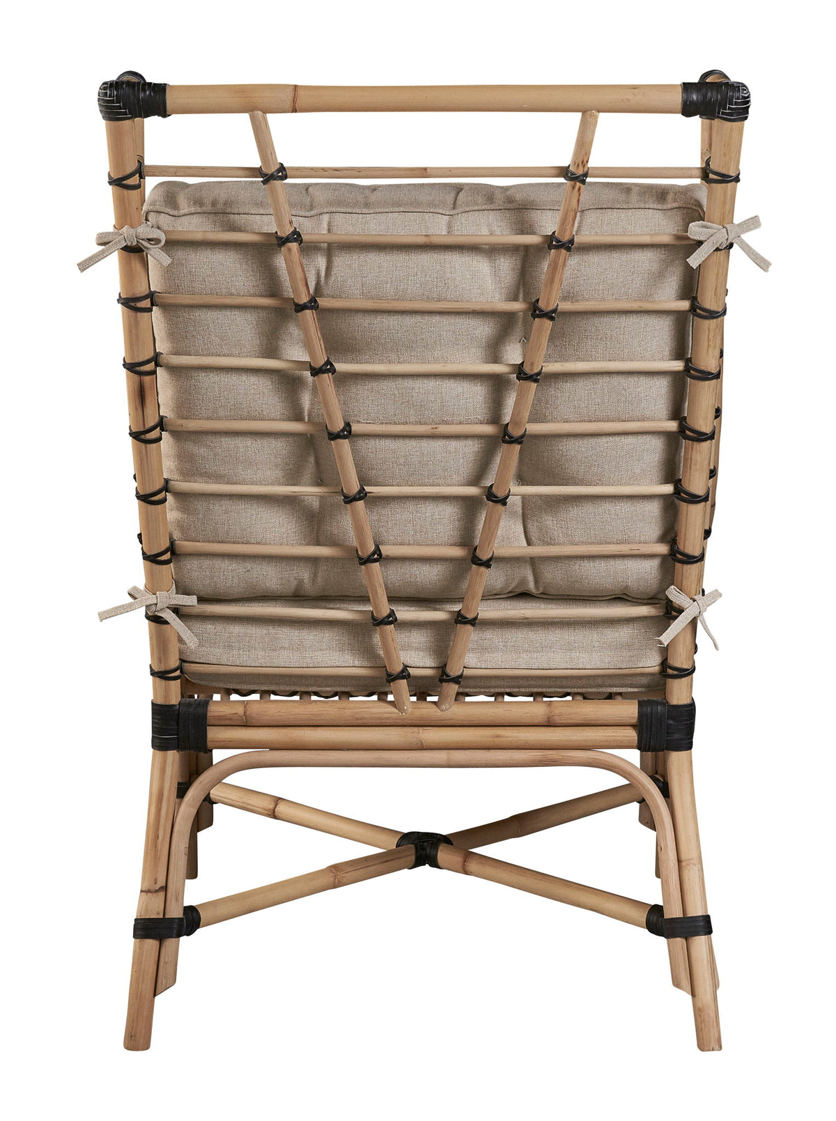 Golden Days - Rattan Chair With Leather Bindings