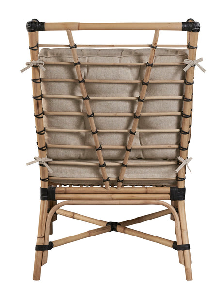 Golden Days - Rattan Chair With Leather Bindings