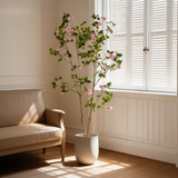 72" Artificial Bougainvillea Tree with Black Plastic Pot