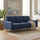 3 Seat Sofa Couch With Tufted Back Upholstered Couch For Living Room